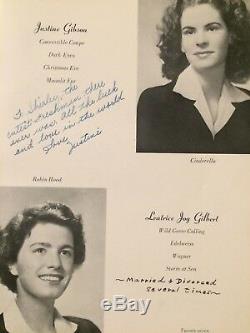 SHIRLEY TEMPLE'S PERSONALLY OWNED 1941-42 HIGH SCHOOL YEARBOOK WithFAMILY COA