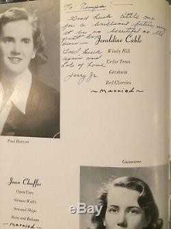 SHIRLEY TEMPLE'S PERSONALLY OWNED 1941-42 HIGH SCHOOL YEARBOOK WithFAMILY COA