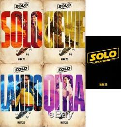 SOLO A STAR WARS STORY Original DS 27x40 Movie Poster CHARACTER SET + Teaser