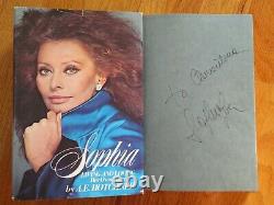 SOPHIA LOREN signed LIVING AND LOVING Her Own Story 1st Edition 1979 Book COA