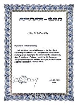 SPIDERMAN DAILY BUGLE Newspaper (RARE Ver.) Authentic movie prop with LOA