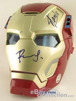 STAN LEE & ROBERT DOWNEY JR. SIGNED Marvel IRON MAN Original Autograph Mask Prop