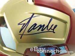 STAN LEE & ROBERT DOWNEY JR. SIGNED Marvel IRON MAN Original Autograph Mask Prop