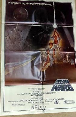 Star Wars 1977 Original Movie Poster Style A 77/21 Twentieth Century Fox 27 X 41