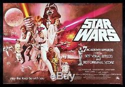 STAR WARS CineMasterpieces RARE RED UK BRITISH QUAD ORIGINAL MOVIE POSTER 1977