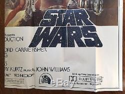 STAR WARS Episode IV A New Hope Six 6 Sheet Movie Poster 1977 Original Billboard