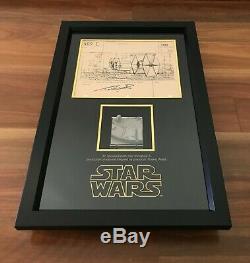 STAR WARS IV A New Hope Screen Used Prop Death Star Piece & Signed Storyboard
