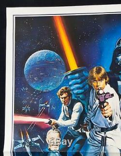 STAR WARS Original 1977 Movie Poster Style C TRI-FOLD MINT Tom Chantrell Art
