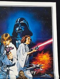 STAR WARS Original 1977 Movie Poster Style C TRI-FOLD MINT Tom Chantrell Art