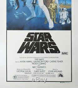 STAR WARS Original LINEN BACKED Australian Daybill Movie Poster Tom Chantrell