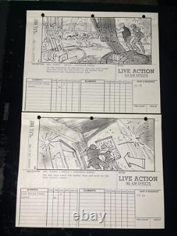 STAR WARS RETURN OF THE JEDI storyboards movie prop George Lucas ewoks ROTJ X1