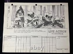 STAR WARS RETURN OF THE JEDI storyboards movie prop George Lucas ewoks Scout