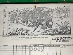 STAR WARS RETURN OF THE JEDI storyboards movie prop ORIGINAL 1982 BIKER EWOK X1