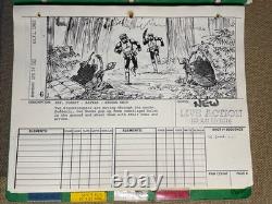 STAR WARS RETURN OF THE JEDI storyboards movie prop ORIGINAL 1982 BIKER Ewok X1