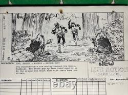 STAR WARS RETURN OF THE JEDI storyboards movie prop ORIGINAL 1982 BIKER Ewok X1
