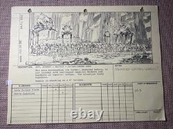 STAR WARS RETURN OF THE JEDI storyboards movie prop ORIGINAL 1982 Ewok At-St X1