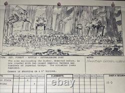 STAR WARS RETURN OF THE JEDI storyboards movie prop ORIGINAL 1982 Ewok At-St X1