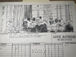 STAR WARS RETURN OF THE JEDI storyboards movie prop ORIGINAL 1982 Ewok At-St X1