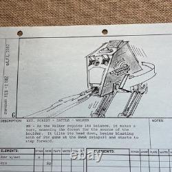 STAR WARS RETURN OF THE JEDI storyboards movie props George Lucas AT-ST Endor STAR WARS RETURN OF THE JEDI storyboards movie props George Lucas AT-ST Endor