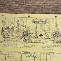 STAR WARS RETURN OF THE JEDI storyboards movie props George Lucas AT-ST Ewok