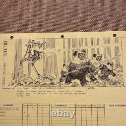 STAR WARS RETURN OF THE JEDI storyboards movie props George Lucas AT-ST ewoks