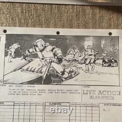 STAR WARS RETURN OF THE JEDI storyboards movie props George Lucas Biker Scout X1