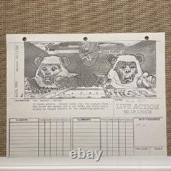 STAR WARS RETURN OF THE JEDI storyboards movie props George Lucas CHEWBACCA