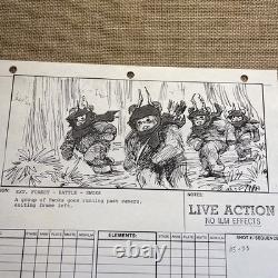 STAR WARS RETURN OF THE JEDI storyboards movie props George Lucas Endor Ewoks