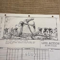 STAR WARS RETURN OF THE JEDI storyboards movie props George Lucas Ewok catapult