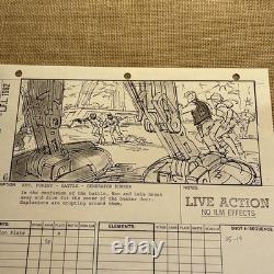 STAR WARS RETURN OF THE JEDI storyboards movie props George Lucas Han Solo Lea