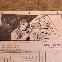 STAR WARS RETURN OF THE JEDI storyboards movie props George Lucas Han Solo Lea