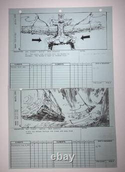 STAR WARS RETURN OF THE JEDI storyboards movie props Vintage Art Disney JED1-74