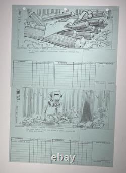 STAR WARS RETURN OF THE JEDI storyboards movie props Vintage Art Disney JED1-82