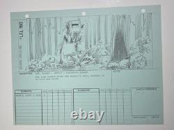 STAR WARS RETURN OF THE JEDI storyboards movie props Vintage Art Disney JED1-82