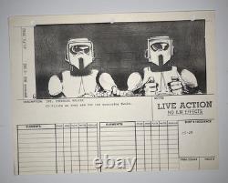 STAR WARS RETURN OF THE JEDI storyboards movie props Vintage Art Disney JED3-124
