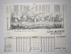 STAR WARS RETURN OF THE JEDI storyboards movie props Vintage Art Disney JED4-136