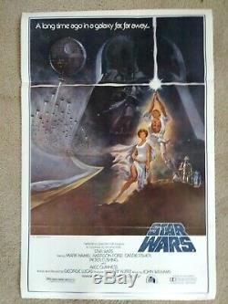 STAR WARS STYLE A TRI FOLD 27 x 41 1 sheet original vintage 1977 movie poster