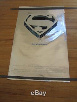 SUPERMAN Original Advance Foil Poster 1978 Christopher Reeve Marlon Brando