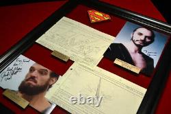 SUPERMAN STORYBOARDS, Signed TERENCE STAMP (Zod) COA UACC, Frame, DVD, Real CAPE