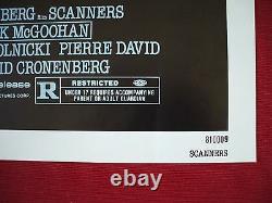 Scanners 1981 Original Movie Poster 1sh David Cronenberg's Halloween Horror Nm