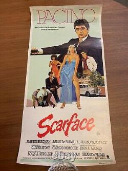 Scarface Original Australian Daybill Poster Folded