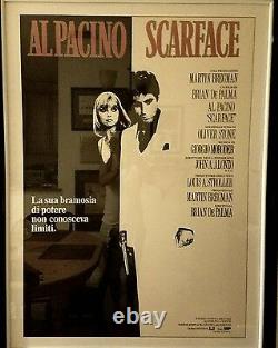 Scarface poster Italian Collectible Movie memorabilia Rare Authentic Limited Al