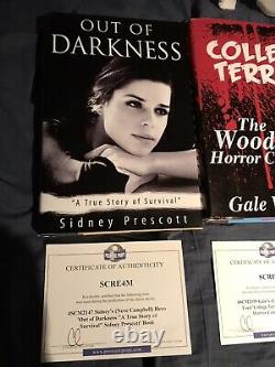 Scream 4 screen used Out Of Darkness and Set Of 5 Stab Books COAs movie props