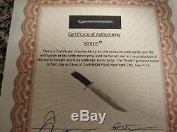 Scream Movie Prop Knife Very Rare From Dimension Films Coa Harvey/bob Weinstein