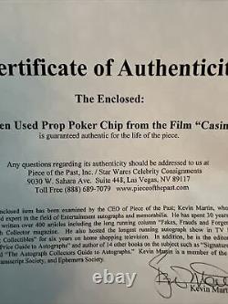 Screen Used Prop Poker Chip From The Moive Casino W COA Las Vegas De Niero