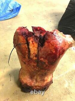 Screen used DECAPITATED GRUESOME HUMAN TORSO. WIth Tattoo. Latex foam. GORY