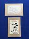 Secretarial Walt Disney Autograph With Studio Artist Inked Mickey Mouse Card