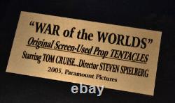 Signed CRUISE, SPIELBERG WOW POSTER, War of the Worlds ORIG Alien PROP, DVD, COA