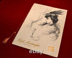 Signed SEAN CONNERY Autograph, CAFE MARTINIQUE Menu & Plate 007 THUNDERBALL COA