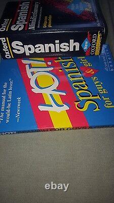 Spanish 9 cd's. 3 book guides. Plus Langcheidt trans. Spanish dict. Retail $199